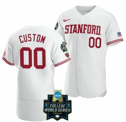2023 NCAA Baseball College World Series Custom Stanford Cardinal Jersey Name and Number OMAHA 8 White #00