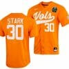 Cal Stark Jersey Tennessee Volunteers #30 Orange 2023 NCAA Baseball College World Series OMAHA 8
