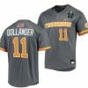 Chase Dollander Jersey Tennessee Volunteers #11 Gray 2023 NCAA Baseball College World Series OMAHA 8