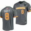 Christian Scott Jersey Tennessee Volunteers #8 Gray 2023 NCAA Baseball College World Series OMAHA 8