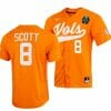 Christian Scott Jersey Tennessee Volunteers #8 Orange 2023 NCAA Baseball College World Series OMAHA