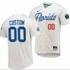 Custom Florida Gators Jersey Name and Number 2023 College World Series Replica White #0 NCAA Baseball