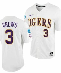 Dylan Crews Jersey LSU Tigers #3 White 2023 College World Series NCAA Baseball