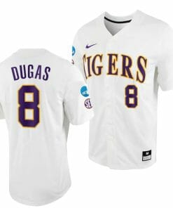 Gavin Dugas Jersey LSU Tigers #8 White 2023 College World Series NCAA Baseball