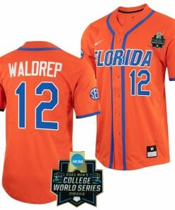 Hurston Waldrep Jersey Florida Gators #12 Orange NCAA 2023 College World Series Baseball