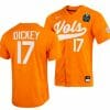 Jared Dickey Jersey Tennessee Volunteers #17 Orange 2023 NCAA Baseball College World Series OMAHA 8
