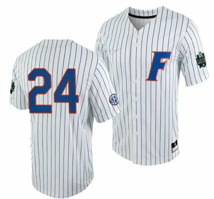 Josh Rivera Jersey Florida Gators #24 White Royal 2023 College World Series NCAA Baseball