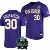 LSU Tigers Baseball Nate Ackenhausen Jersey NCAA 2023 College World Series Purple #30 3 LSU Tigers Baseball Nate Ackenhausen Jersey NCAA 2023 College World Series Purple #30