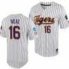 LSU Tigers Brady Neal Jersey 2023 College World Series White Purple #16 NCAA Baseball 2 LSU Tigers Brady Neal Jersey 2023 College World Series White Purple #16 NCAA Baseball