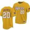 LSU Tigers NCAA Baseball Paul Skenes Jersey 2023 College World Series Champions Gold #20