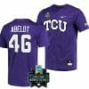 NCAA 2023 College World Series Ben Abeldt Jersey TCU Horned Frogs Baseball Purple #46