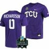 NCAA 2023 College World Series Tre Richardson Jersey TCU Horned Frogs Baseball Purple #0