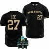 Wake Forest Demon Deacons Baseball Bennett Lee Jersey NCAA 2023 College World Series Black #27