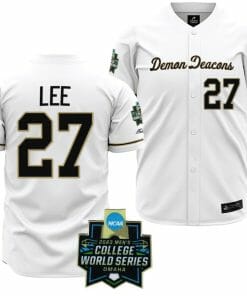 Wake Forest Demon Deacons Baseball Bennett Lee Jersey NCAA 2023 College World Series White #27