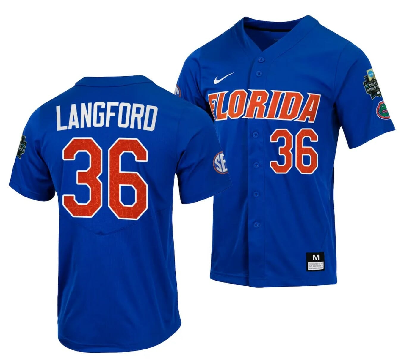 Wyatt Langford Jersey Florida Gators 2023 College World Series Royal #36 NCAA Baseball 1 Wyatt Langford Jersey Florida Gators 2023 College World Series Royal #36 NCAA Baseball