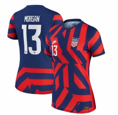 Alex Morgan Jersey USWNT 2021-22 Away Vapor Match Blue