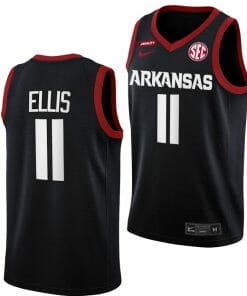 Arkansas Razorbacks El Ellis Jersey #3 College Basketball Black