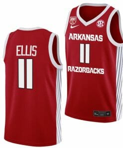 Arkansas Razorbacks El Ellis Jersey #3 College Basketball Red