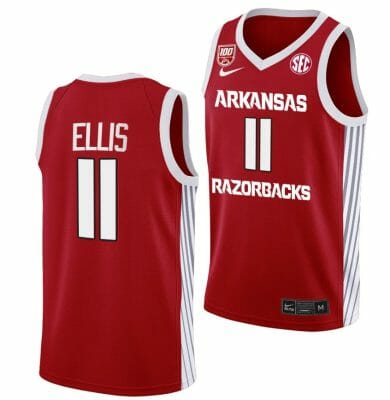 Arkansas Razorbacks El Ellis Jersey #3 College Basketball Red