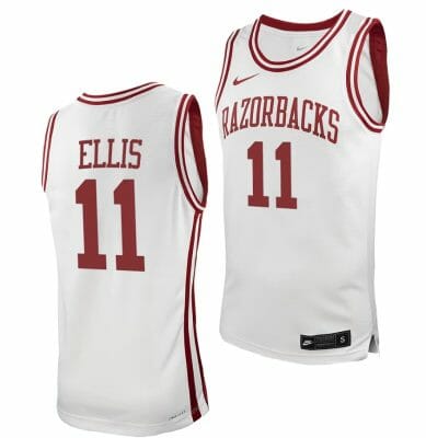 Arkansas Razorbacks El Ellis Jersey #3 College Basketball White
