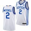 Kentucky Wildcats Tre Mitchell Jersey #2 College Basketball White 2022-23 6 Kentucky Wildcats Tre Mitchell Jersey #2 College Basketball White 2022-23