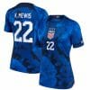 Kristie Mewis Jersey USWNT 2022-23 Away Breathe Stadium Replica Blue