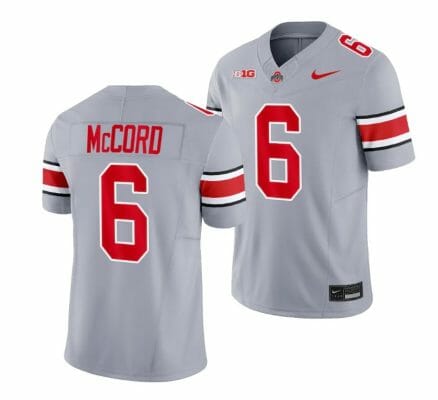 Kyle McCord Jersey Ohio State Buckeyes #6 2023 Alternate Gary Limited Football 10 Kyle McCord Jersey Ohio State Buckeyes #6 2023 Alternate Gary Limited Football