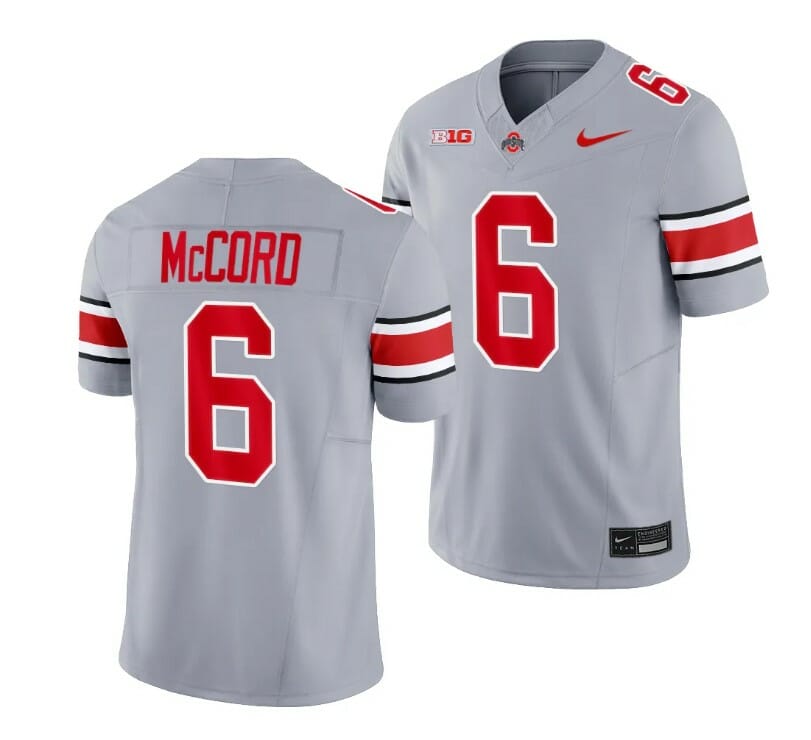 Kyle McCord Jersey Ohio State Buckeyes #6 2023 Alternate Gary Limited Football 1 Kyle McCord Jersey Ohio State Buckeyes #6 2023 Alternate Gary Limited Football