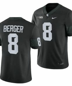 Michigan State Spartans Jalen Berger Jersey #8 College Football Black 2023 Game