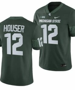 Michigan State Spartans Katin Houser Jersey #12 College Football Green 2023 Game