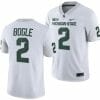 Michigan State Spartans Khris Bogle Jersey #2 College Football White 2023 Game