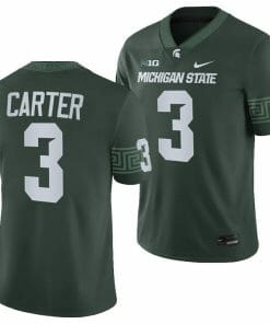 Michigan State Spartans Nathan Carter Jersey #3 College Football Green 2023 Game