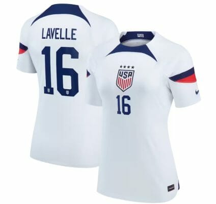 Rose Lavelle Jersye USWNT 2022-23 Home Breathe Stadium Replica White