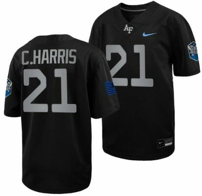 Air Force Falcons Cade Harris Jersey #21 Football 2022 Space Force Rivalry Alternate Black
