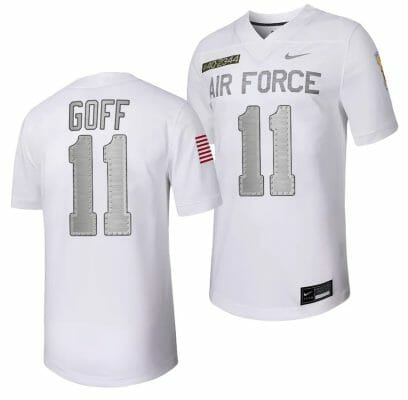 Air Force Falcons Camby Goff Jersey #11 Football Rivalry Legacy Series White