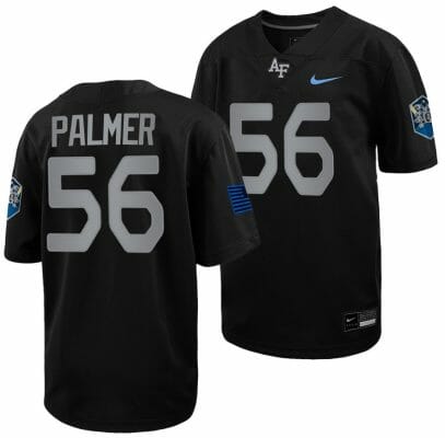 Air Force Falcons Cole Palmer Jersey #56 Football 2022 Space Force Rivalry Alternate Black