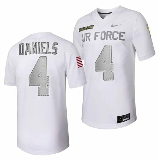 Air Force Falcons Haaziq Daniels Jersey #4 Football Rivalry Legacy Series White