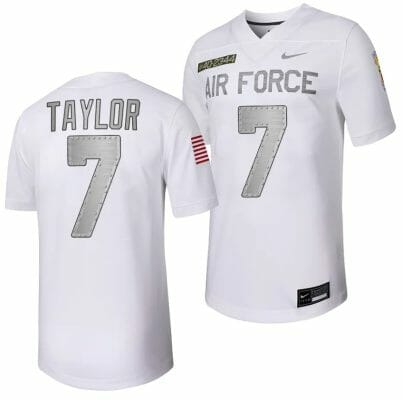 Air Force Falcons Trey Taylor Jersey #7 Football Rivalry Legacy Series White