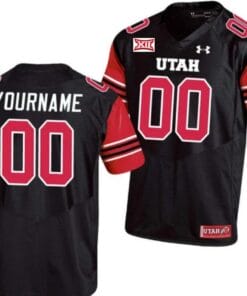 Custom Utah Utes Jersey Name and Number Throwback Black College Football