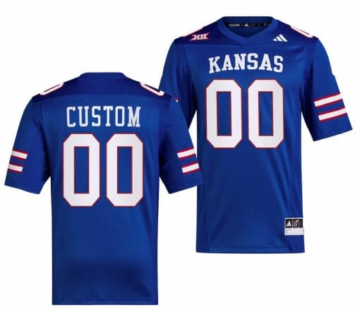 Custom Kansas Jayhawks Jersey Name and Number Royal College Football 2023