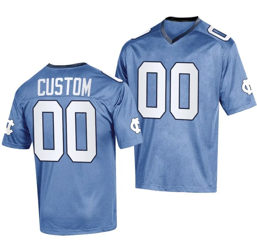 Custom North Carolina Jersey Name and Number College Football 2023 Replica Blue 1 Custom North Carolina Jersey Name and Number College Football 2023 Replica Blue