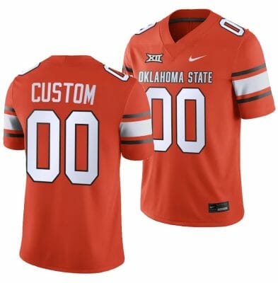 Custom Oklahoma State Jersey Name and Number College Football 2023 Game Orange