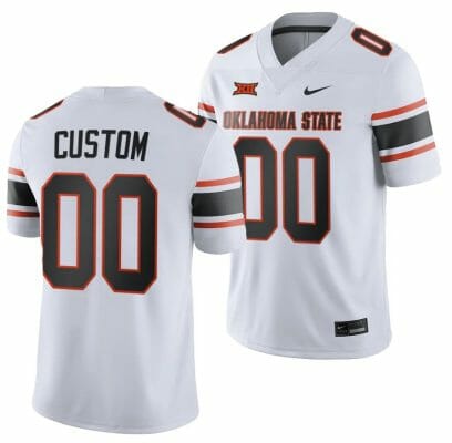 Custom Oklahoma State Jersey Name and Number College Football 2023 Game White 10 Custom Oklahoma State Jersey Name and Number College Football 2023 Game White