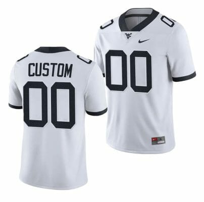 Custom West Virginia Jersey Name and Number College Football 2023 Game White