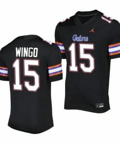 Florida Gators Derek Wingo Jersey #15 Alternate Game Black 2023 Salute To Service Uniform