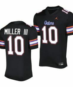 Florida Gators Jack Miller III Jersey #10 Alternate Game Black 2023 Salute To Service Uniform