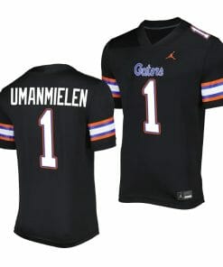 Florida Gators Princely Umanmielen Jersey #1 Alternate Game Black 2023 Salute To Service Uniform