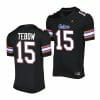 Florida Gators Tim Tebow Jersey #15 Alternate Game Black 2023 Salute To Service Uniform