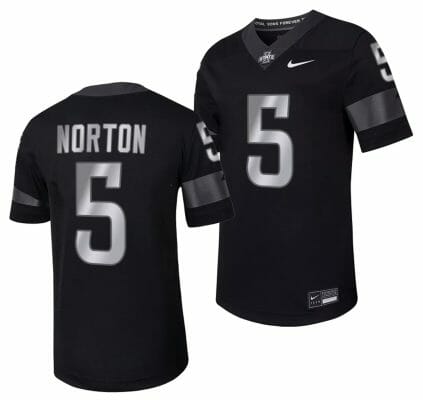 Iowa State Cyclones Cartevious Norton Jersey Alternate College Football Black #5