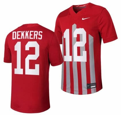 Iowa State Cyclones Hunter Dekkers Jersey Throwback College Football Game Cardinal #12 10 Iowa State Cyclones Hunter Dekkers Jersey Throwback College Football Game Cardinal #12